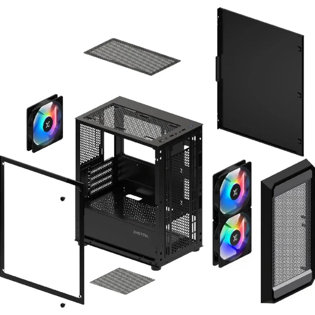 Компьютерный корпус XASTRA A303M TG 3FRGB Black (A303M-2FC14F-1FC12F) купить! 