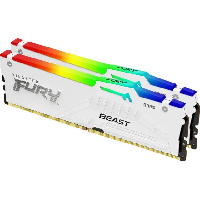 Оперативная память 32 Gb 6800 MHz Kingston FURY Beast RGB White (KF568C34BWEAK2-32) купить! 