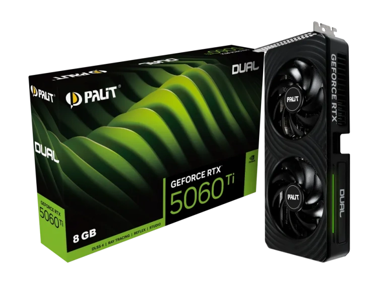 Видеокарта Palit GeForce RTX 5060 Ti Dual (NE7506T019P1-GB2062D) купить! 