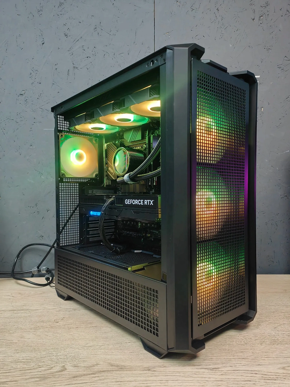 Игровой компьютер 989712 (Ryzen 9 9900X3D 4,4 ГГц/AMD B850/32 ГБ DDR5 6 ГГц/2048 ГБ SSD/RTX 5080 16 ГБ/Wi-Fi/1000W/MSI MAG FORGE 320R AirFlow TG ARGB)