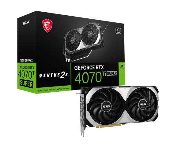 Видеокарта MSI GeForce RTX 4070 Ti Super  16Gb (RTX 4070 Ti SUPER 16G VENTUS 2X OC), Retail купить! 