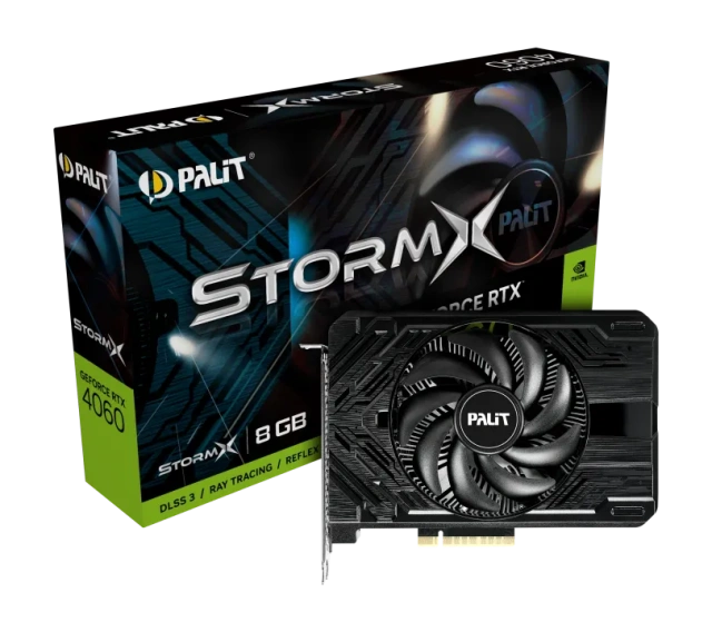 Видеокарта Palit GeForce RTX 4060 8GB STORMX (NE64060019P1-1070F), Retail купить! 
