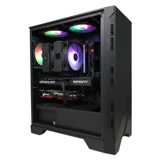 Игровой компьютер 991693 (Core i5-14400 2.5 ГГц/AMD B650/32 ГБ 6.0 ГГц/1024 SSD/RTX 5060 Ti 8 ГБ/Wi-Fi/650W/MSI MAG FORGE 120A AirFlow) - купить по выгодной цене!