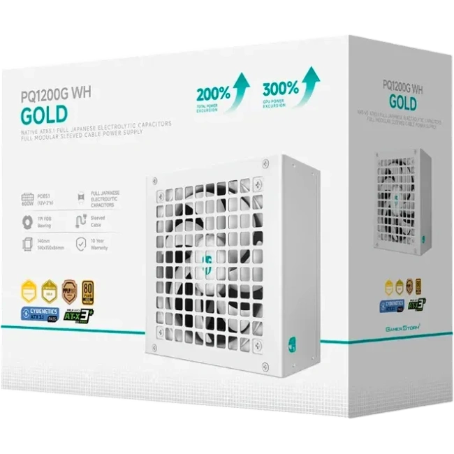 Блок питания Deepcool 1200W GAMERSTORM PQ1200G WH White 16 Pin (PCIe 5.0 Connector Cable Details) купить! 