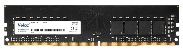 Оперативная память DDR4 16GB 2666Mhz CL19 Netac Basic (NTBSD4P26SP-16) (1 модуль) купить! 