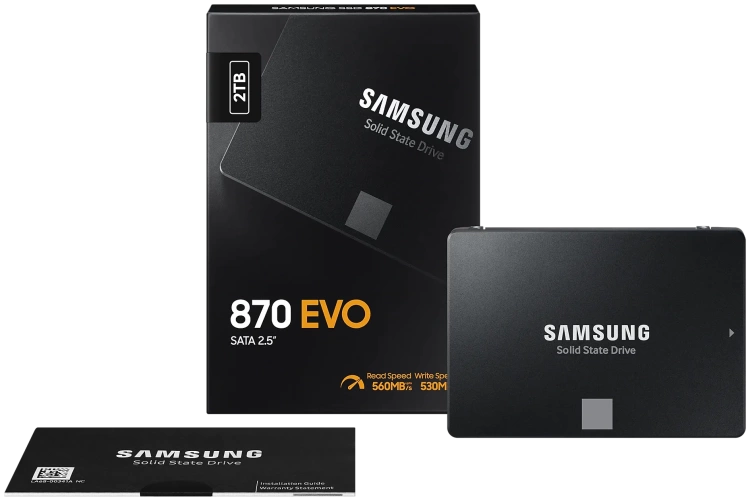 Твердотельный накопитель SSD 2 ТБ 2.5" SATA Samsung 870 EVO (MZ-77E2T0BW) купить! 
