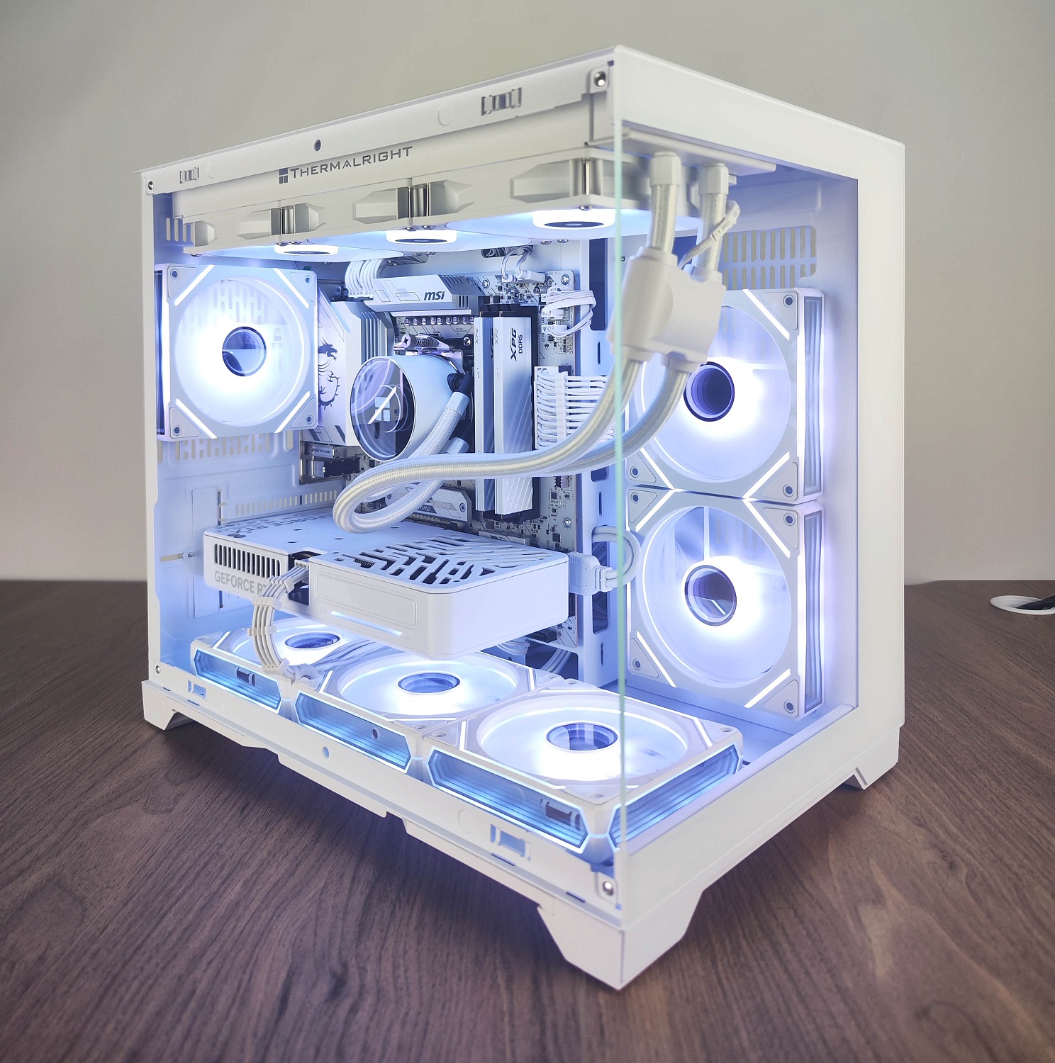 Компьютерный корпус 1STPLAYER MEGAVIEW MV6-TP ARGB White (MV6-TP-WH-2FC7R-W-1FC7-W)