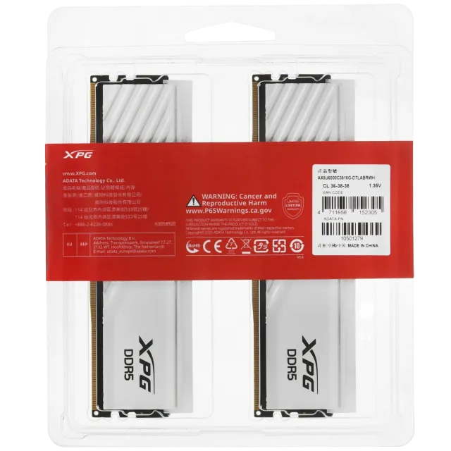 Оперативная память 32 Gb 6000 MHz ADATA XPG LANCER Blade RGB White (AX5U6000C3616G-DTLABRWH) купить! 
