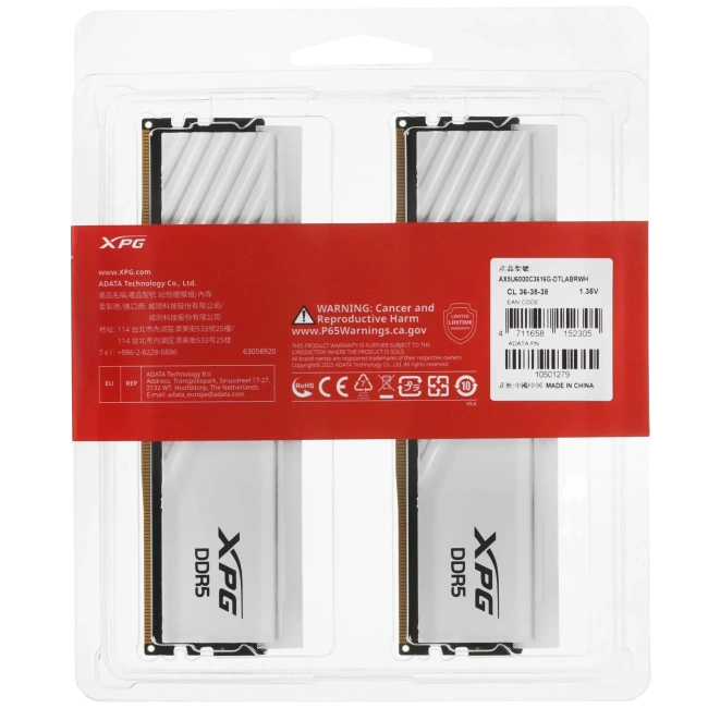 Оперативная память 32 Gb 6000 MHz ADATA XPG LANCER Blade RGB White (AX5U6000C3616G-DTLABRWH) купить! 