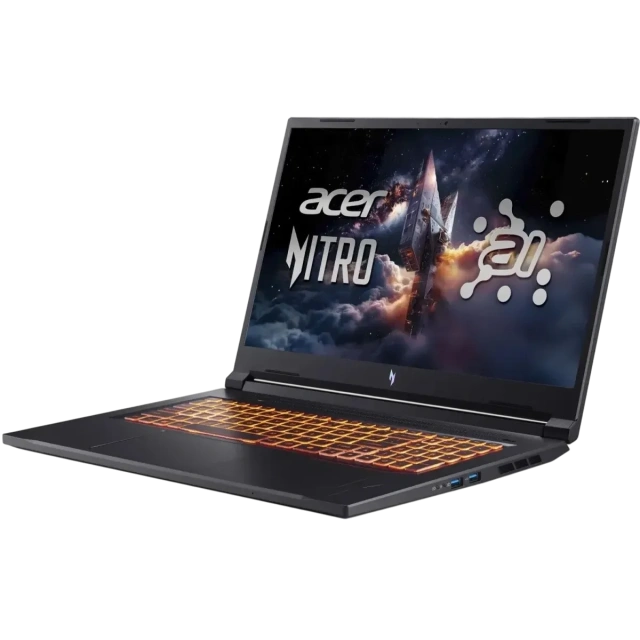Ноутбук Acer Nitro V 17 AI ANV17-41-R6A6w11p (AMD Ryzen 7 260/17.3" 1920x1080/16Gb/1Tb SSD/NVIDIA GeForce RTX 5060 8Gb/Win11Pro) Black - фото