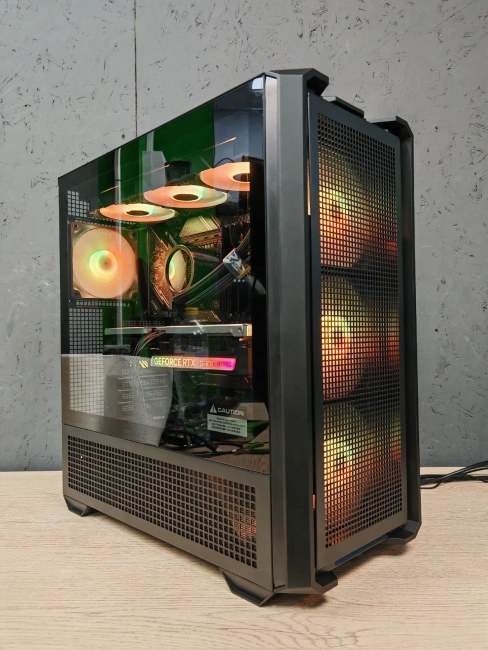 Игровой компьютер 691916 (i7-14700KF 3.4 ГГц/Z790/64 ГБ 6000 MHz DDR5/2 ТБ SSD/RTX 5090 32 ГБ/Wi-FI/1000W/Cougar MX600 RGB черный) - купить по выгодной цене!