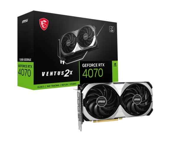 Видеокарта MSI GeForce RTX 4070 VENTUS 2X OC (RTX 4070 VENTUS 2X 12G OC) купить! 