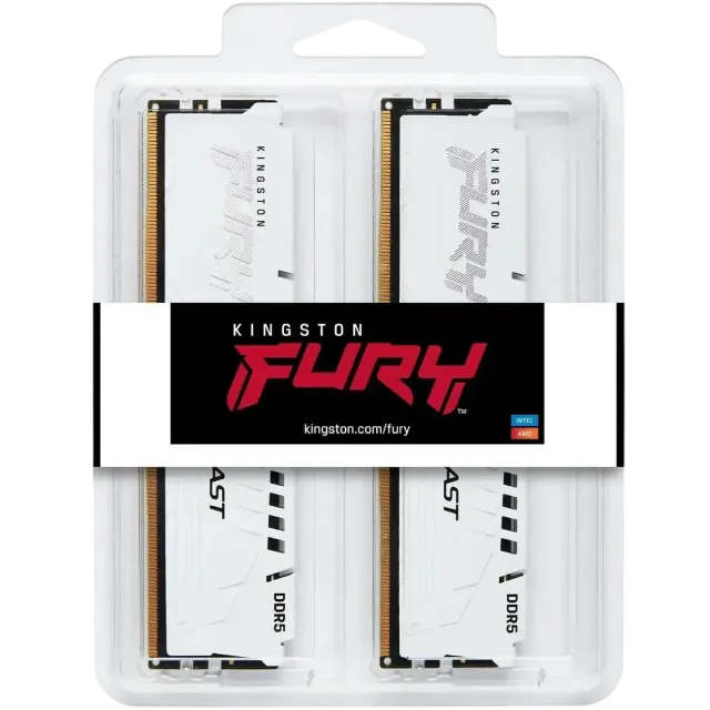 Оперативная память DDR5 64 Gb 5600 MHz Kingston FURY Beast White (KF556C40BWK2-64) купить! 