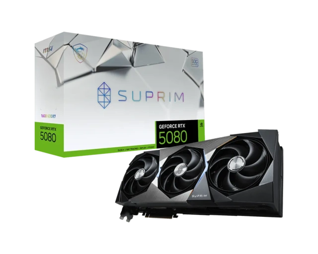Видеокарта MSI GeForce RTX 5080 16GB SUPRIM SOC (G5080-16SPS) купить! 