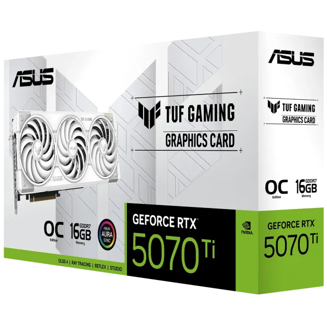 Видеокарта ASUS GeForce RTX 5070 Ti TUF Gaming OC White 16Gb (TUF-RTX5070TI-O16G-WHITE-GAMING), Retail купить! 