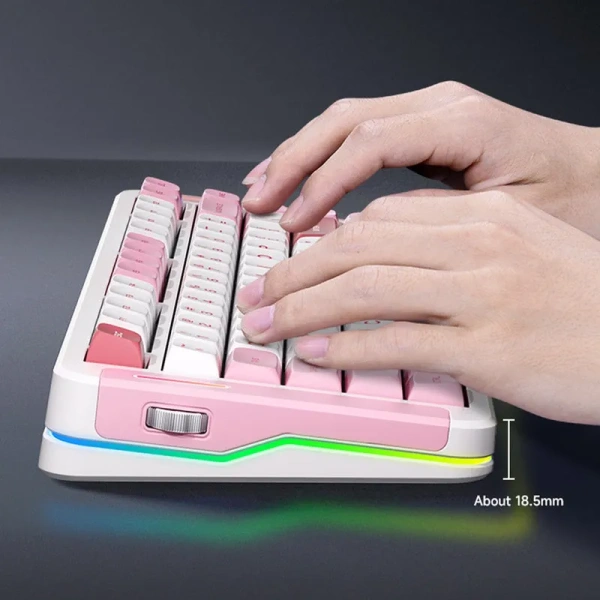 Фото - Механическая клавиатура MCHOSE X75 Icy Creamsicle Switch RGB Navy Blue радиоканал, русская раскладка