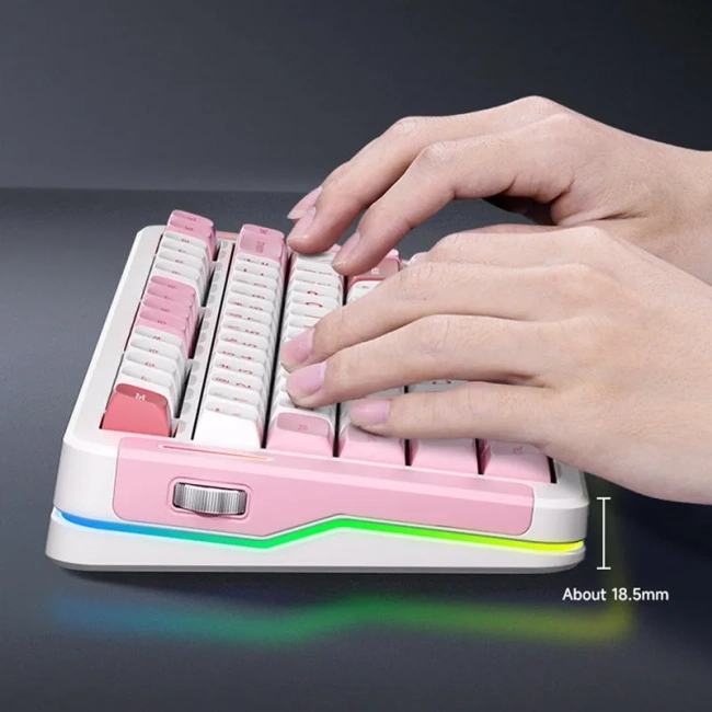 Фото - Механическая клавиатура MCHOSE X75 Icy Creamsicle Switch RGB Navy Blue радиоканал, русская раскладка