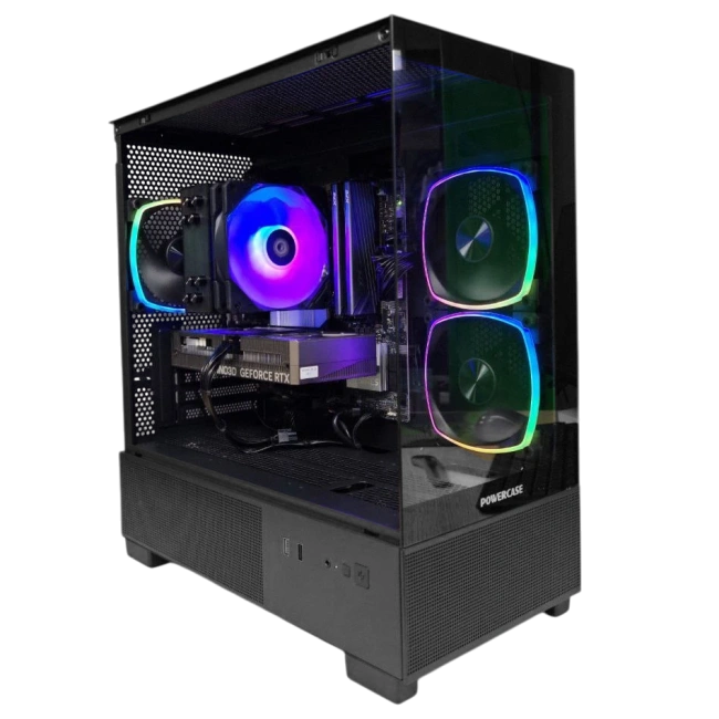 Игровой компьютер 990479 (Ryzen 7 5800X 3,8 ГГц/AMD B550/32 ГБ 3,2 ГГц/1024 ГБ SSD/RTX 4070 12 ГБ/Wi-Fi/650W/Powercase Vision Micro M3B Black TG Black) - купить по выгодной цене!