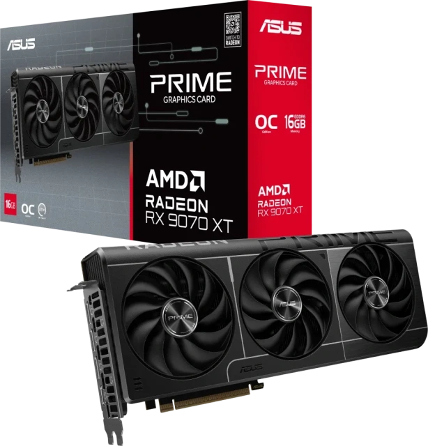 Видеокарта ASUS Radeon RX 9070 XT OC 16Gb (PRIME-RX9070XT-O16G), Retail купить! 