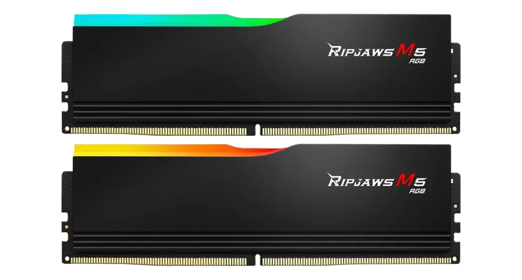 Оперативная память DDR5 64 Gb 6000 MHz G.Skill RIPJAWS M5 RGB Black (F5-6000J3238G32GX2-RM5RK) купить! 