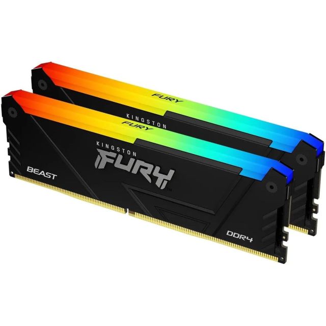 Оперативная память 64 Gb 3200 MHz Kingston FURY Beast RGB Black (KF432C16BB2AK2/64) купить! 