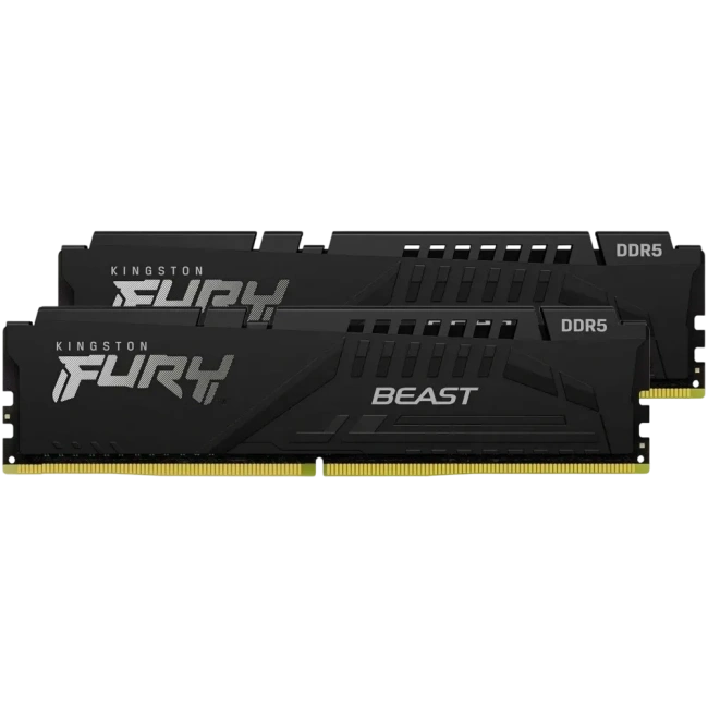 Оперативная память DDR5 64 Gb 6000 MHz Kingston FURY Beast Black (KF560C30BBK2-64) купить! 