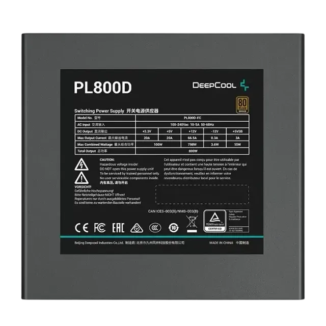 Блок питания Deepcool 800W PL800D (R-PL800D-FC0B-EU) 16 Pin (PCIe 5.0 Connector Cable Details) купить! 