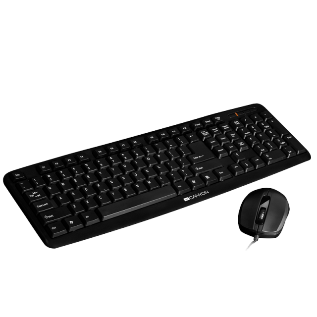 Фото - Клавиатура и мышь Canyon CNE-CSET1-RU Black USB