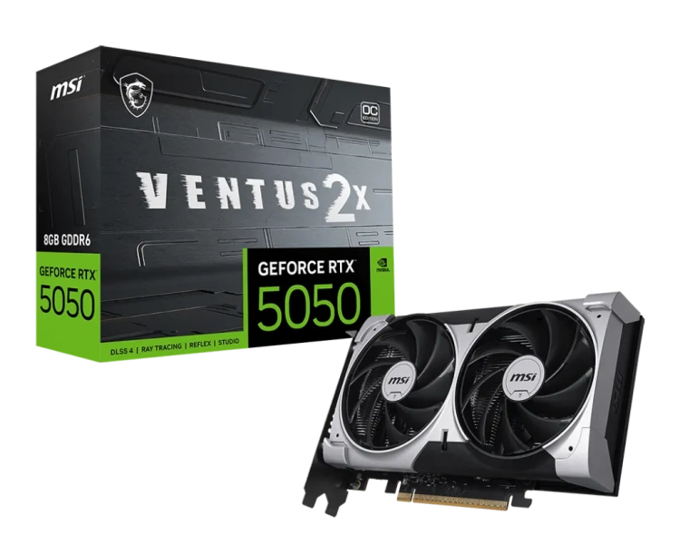 Видеокарта MSI GeForce RTX 5050 8G VENTUS 2X OC (G5050-8V2C) купить! 