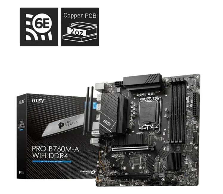 Материнская плата MSI PRO B760M-A WIFI DDR4 купить! 