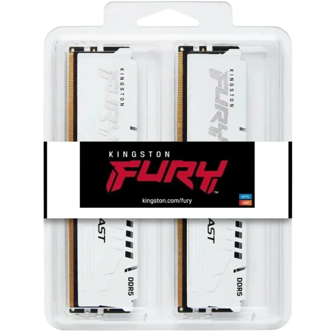 Оперативная память DDR5 64 Gb 6000 MHz Kingston FURY Beast White (KF560C30BWK2-64) купить! 