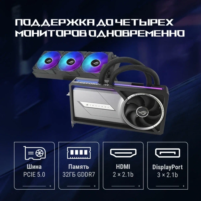 Видеокарта ASUS GeForce RTX 5090 ROG Astral LC OC 32GB (ROG-ASTRAL-LC-RTX5090-O32G-GAMING) купить! 