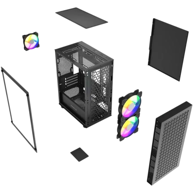 Компьютерный корпус Powercase Mistral Micro EM18 TG ARGB Black (CMMEM18B-A3) купить! 