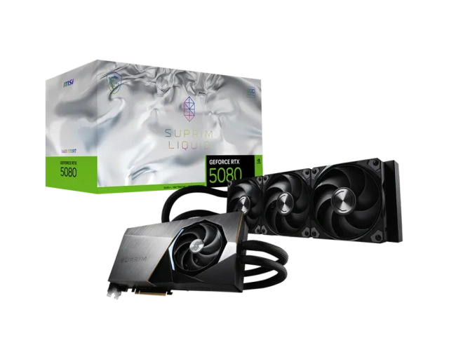 Видеокарта MSI GeForce RTX 5080 16G SUPRIM LIQUID SOC (G5080-16SLS) купить! 