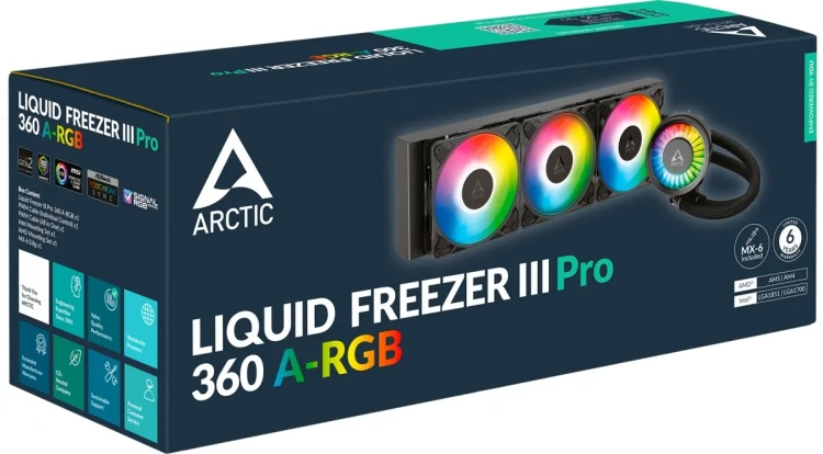 Система водяного охлаждения Arctic Cooling Liquid Freezer III Pro 360 ARGB Black (ACFRE00184A) купить! 