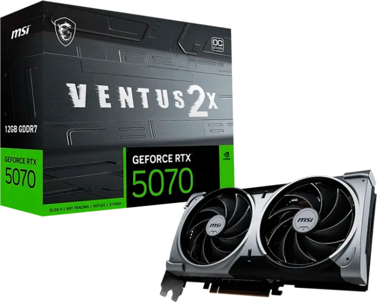 Видеокарта MSI GeForce RTX 5070 OC 12Gb (RTX 5070 12G VENTUS 2X OC), Retail купить! 
