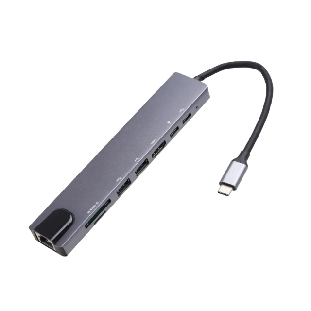 Фото - USB-разветвитель для ноутбука USB 3.0*2/HDMI/RJ-45/Type-C/PD/SD/TF/Micro SD