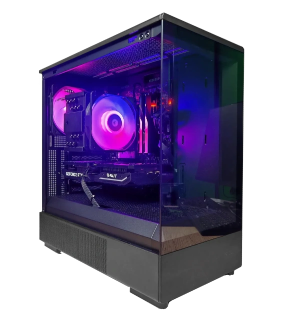 Игровой компьютер 681003 (Core i5-13400F 2.5 ГГц/B760/32 ГБ DDR5 4.8 ГГц/512 ГБ SSD/GeForce RTX 4060  /Wi-Fi/Блок 600W/Корпус Zalman P10 TG ARGB Black/Win 10 Pro Trial) - купить по выгодной цене!
