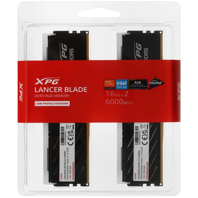 Оперативная память 32 Gb 6000 MHz ADATA XPG LANCER Blade RGB Black (AX5U6000C3616G-DTLABRBK) купить! 