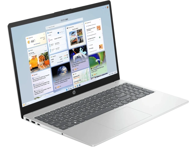 Ноутбук HP 15-fc0018nq (AMD Ryzen 5 7520U/15.6" 1920x1080/16Gb/1024Gb SSD/AMD Radeon 610M/Win 11 Pro) Silver - фото