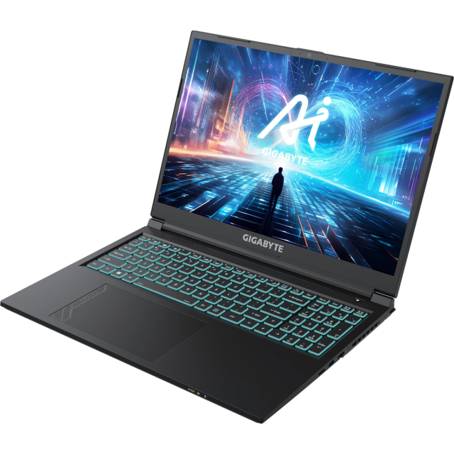 Ноутбук Gigabyte G6 KF (Core i7-13620H/16"/IPS/WUXGA/1920x1200/165Hz/16Gb/1Tb SSD/RTX4060 8Gb/NoOS) Black, KF-H3KZ894KD - фото