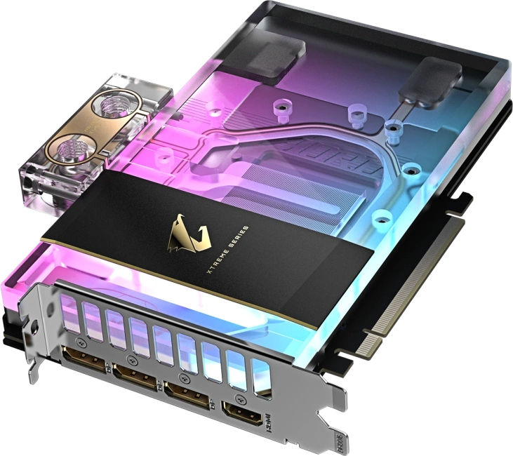 Видеокарта Gigabyte GeForce RTX 5080 AORUS XTREME WATERFORCE WB OC 16Gb (GV-N5080AORUSX WB-16GD) купить! 