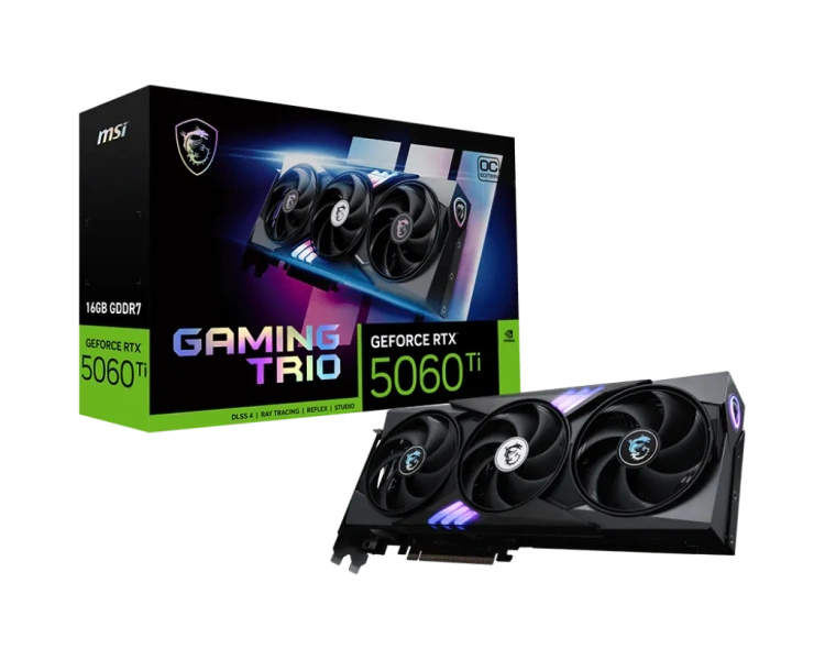 Видеокарта MSI GeForce RTX 5060 Ti 16G GAMING TRIO OC (G506T-16GTC) купить! 