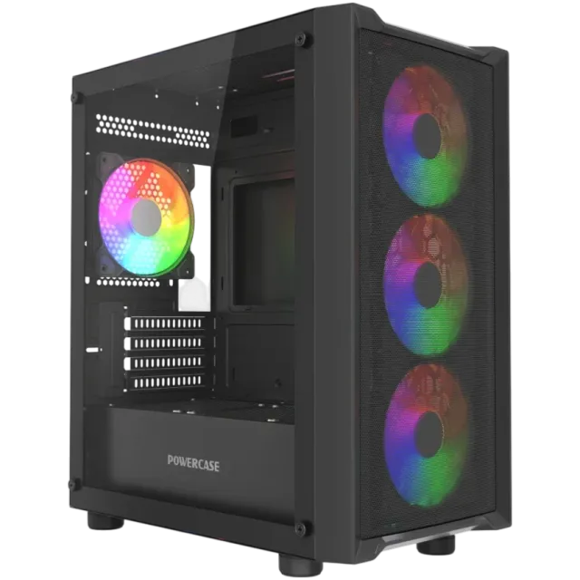 Компьютерный корпус Powercase Mistral Micro EM19 TG ARGB Black (CMMEM19B-A4) купить! 