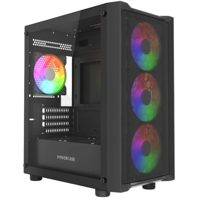 Компьютерный корпус Powercase Mistral Micro EM19 TG ARGB Black (CMMEM19B-A4) купить! 