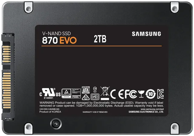 Твердотельный накопитель SSD 2 ТБ 2.5" SATA Samsung 870 EVO (MZ-77E2T0BW) купить! 