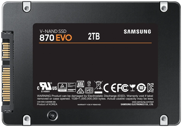 Твердотельный накопитель SSD 2 ТБ 2.5" SATA Samsung 870 EVO (MZ-77E2T0BW) купить! 
