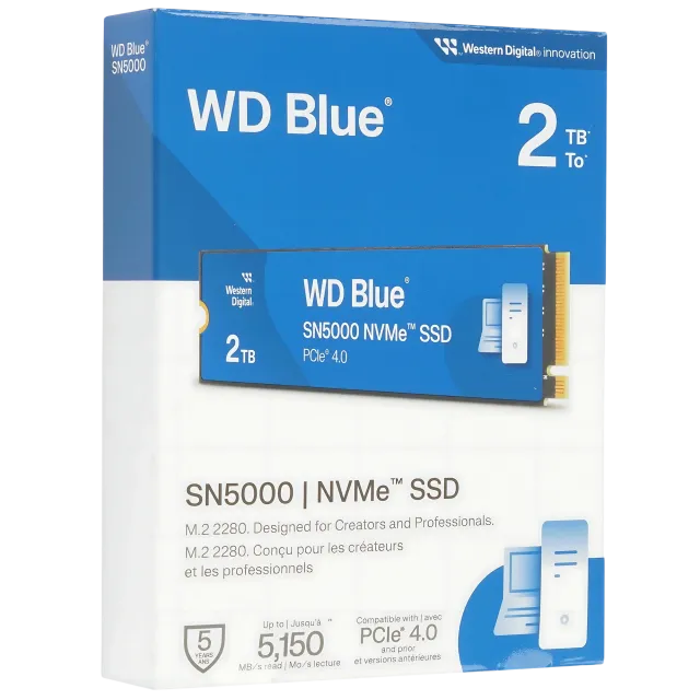 Твердотельный накопитель Western Digital 2000 Gb SN5000 Blue (WDBS3F0020BNC-WRSN) купить! 