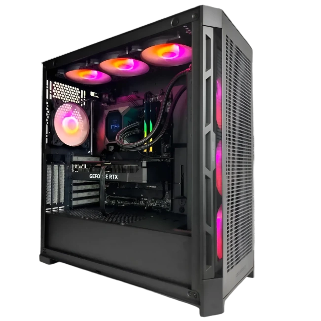 Игровой компьютер 989743 (Ryzen 9 7950X3D 4,2 ГГц/AMD B850/32 ГБ DDR5 6 ГГц/2048 ГБ SSD/RTX 4070 SUPER 12 ГБ/Wi-Fi/1000W/Cougar AIRFACE PRO RGB Black) - купить по выгодной цене!