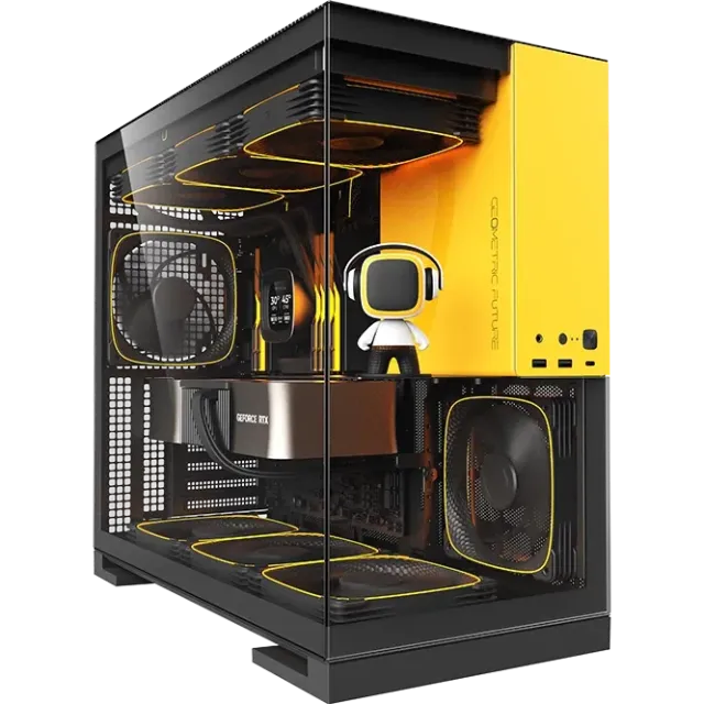 Компьютерный корпус Geometric Future Model 5 ARGB Black Yellow with fans (1AM5WKBY01100) купить! 